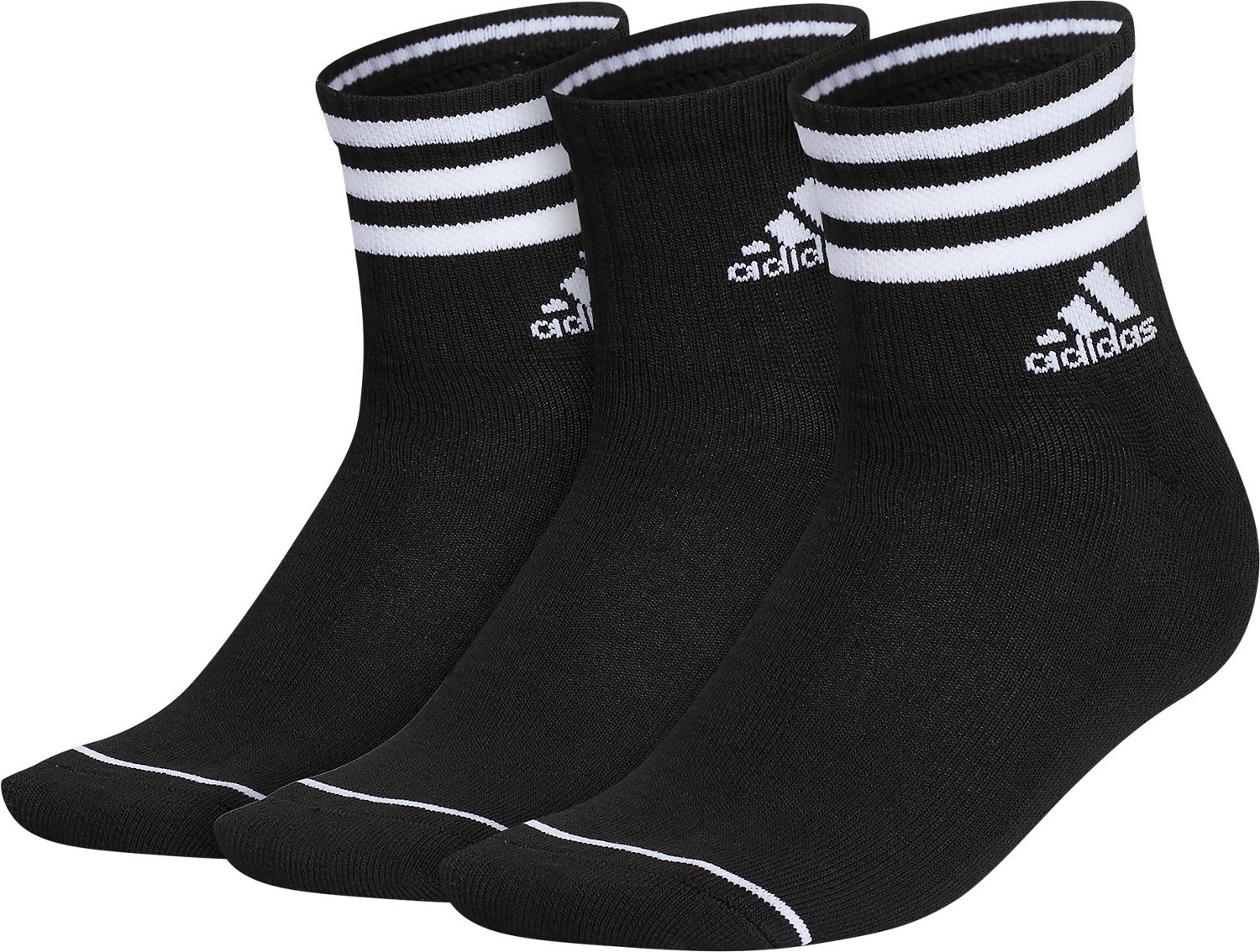 adidas Women's Cushioned 3-Stripe High Quarter Socks 3-Pack - view number 1