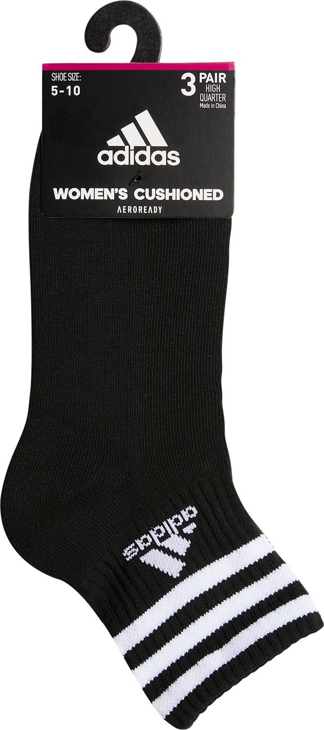 adidas Women's Cushioned 3-Stripe High Quarter Socks 3-Pack - view number 2