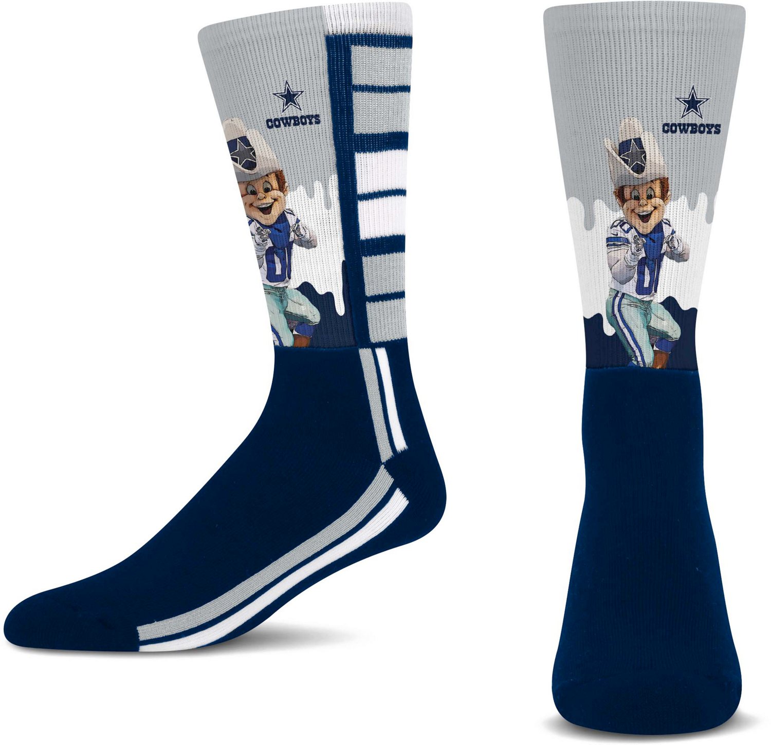 Fbf Originals Youth Dallas Cowboys Mascot Drip Socks Academy