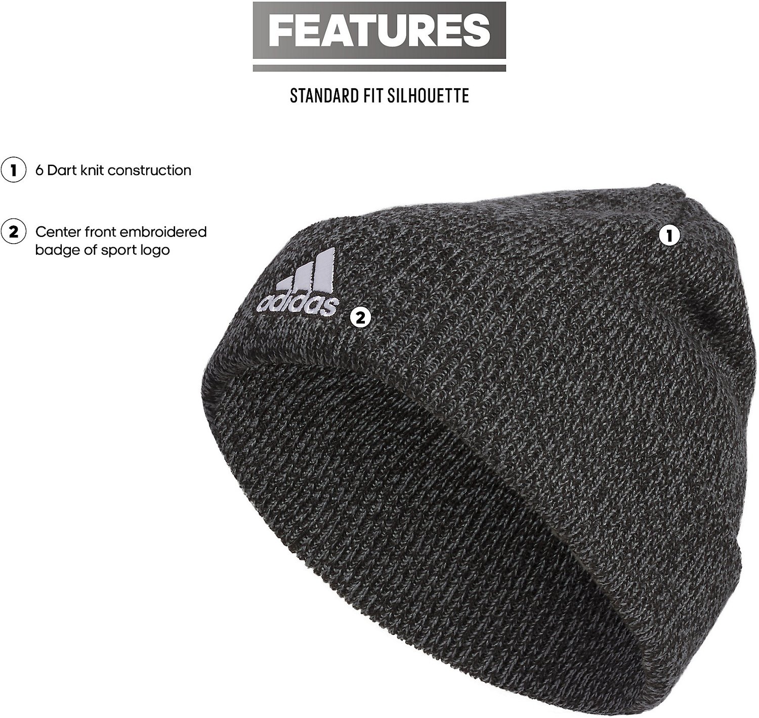 adidas Men's Team Issue Fold Beanie                                                                                              - view number 5