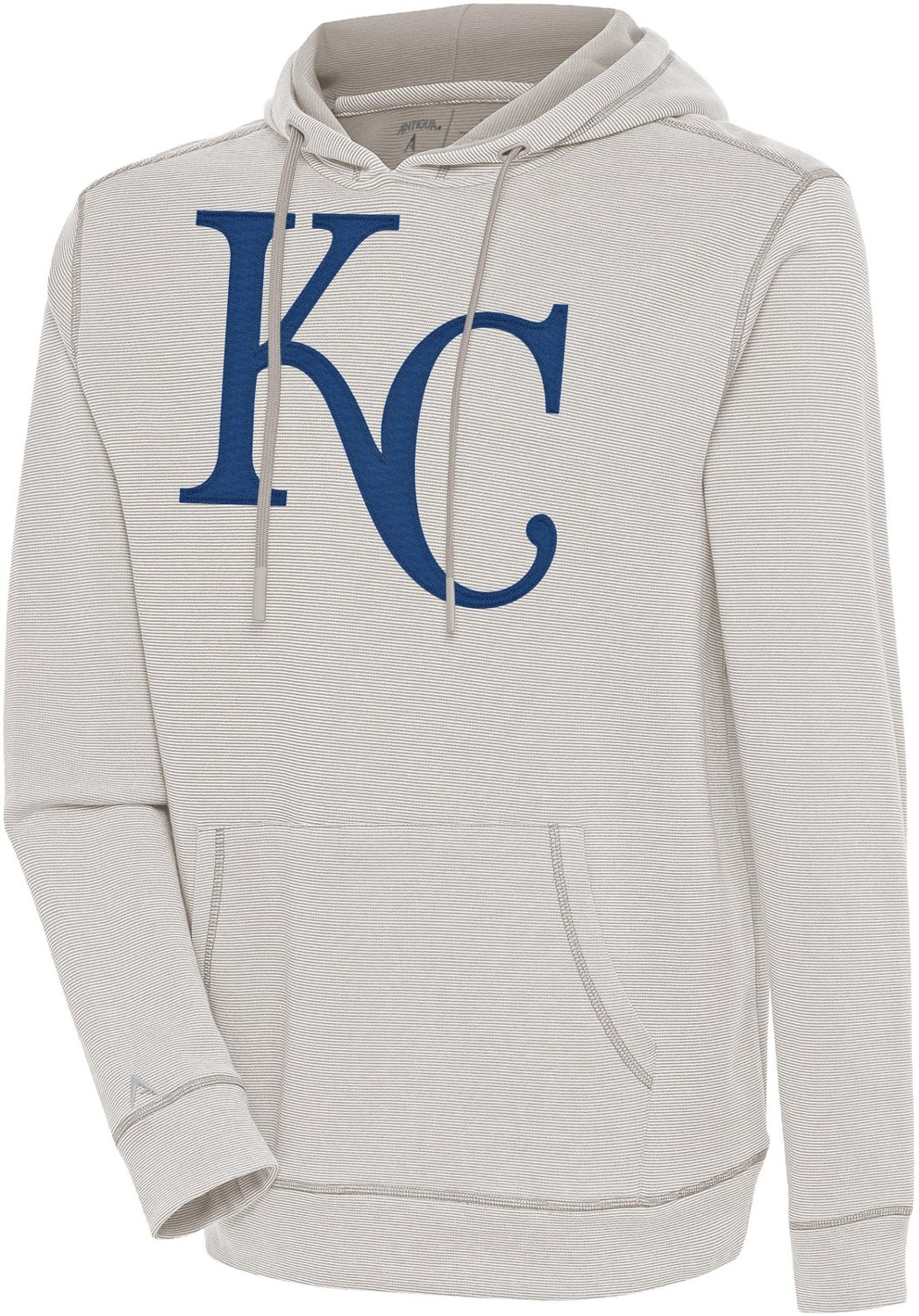 Antigua Men's Kansas City Royals Large Logo Axe Bunker Pullover Hoodie