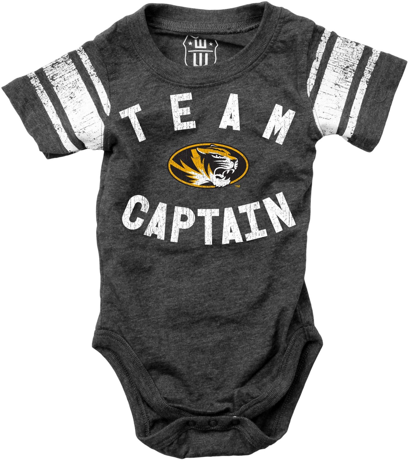 Wes and Willy Infants' University of Missouri Sleeve Stripe Onesie