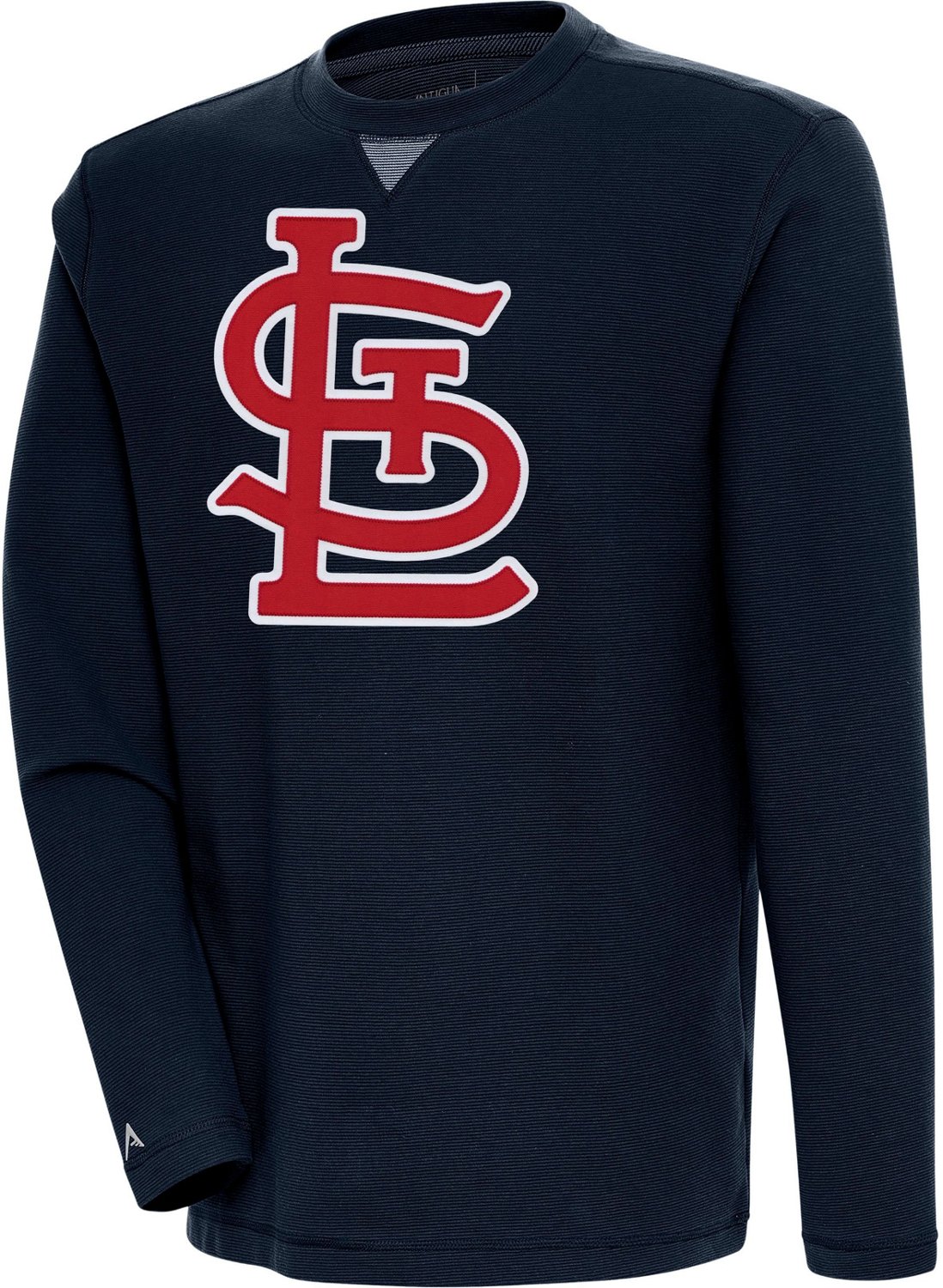 Antigua Men's St. Louis Cardinals Large Logo Flier Bunker Pullover