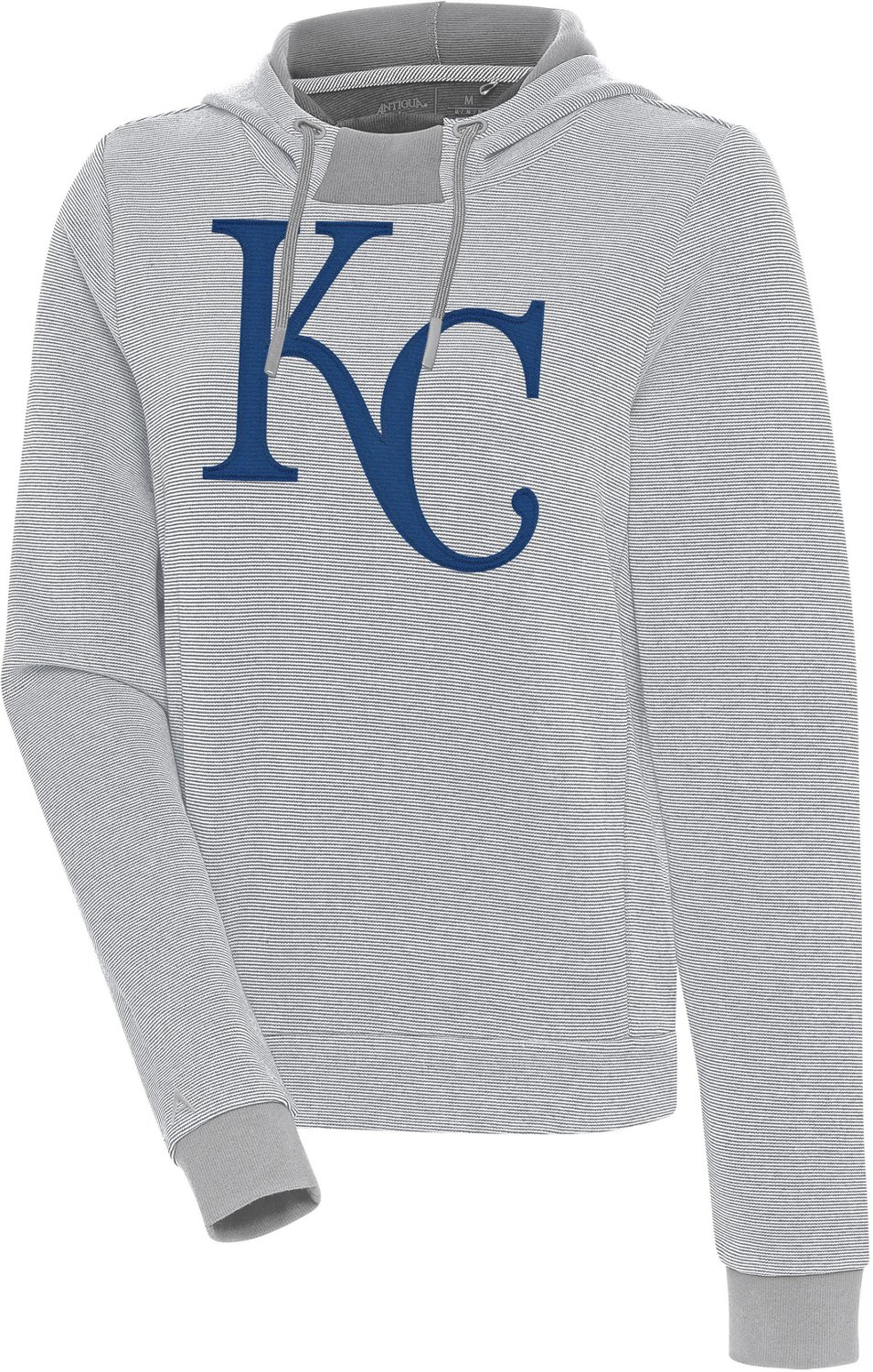 Antigua Women's Kansas City Royals Large Logo Axe Bunker Pullover Hoodie