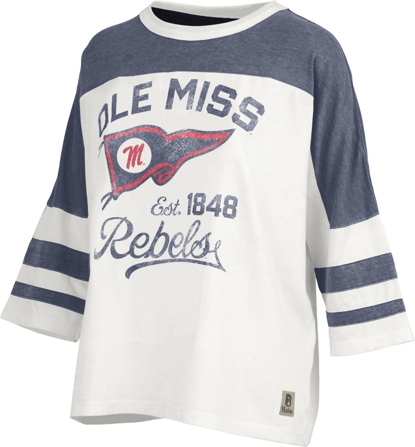 Three Square Women's University of Mississippi Vintage Wash High Five Oversized T-shirt