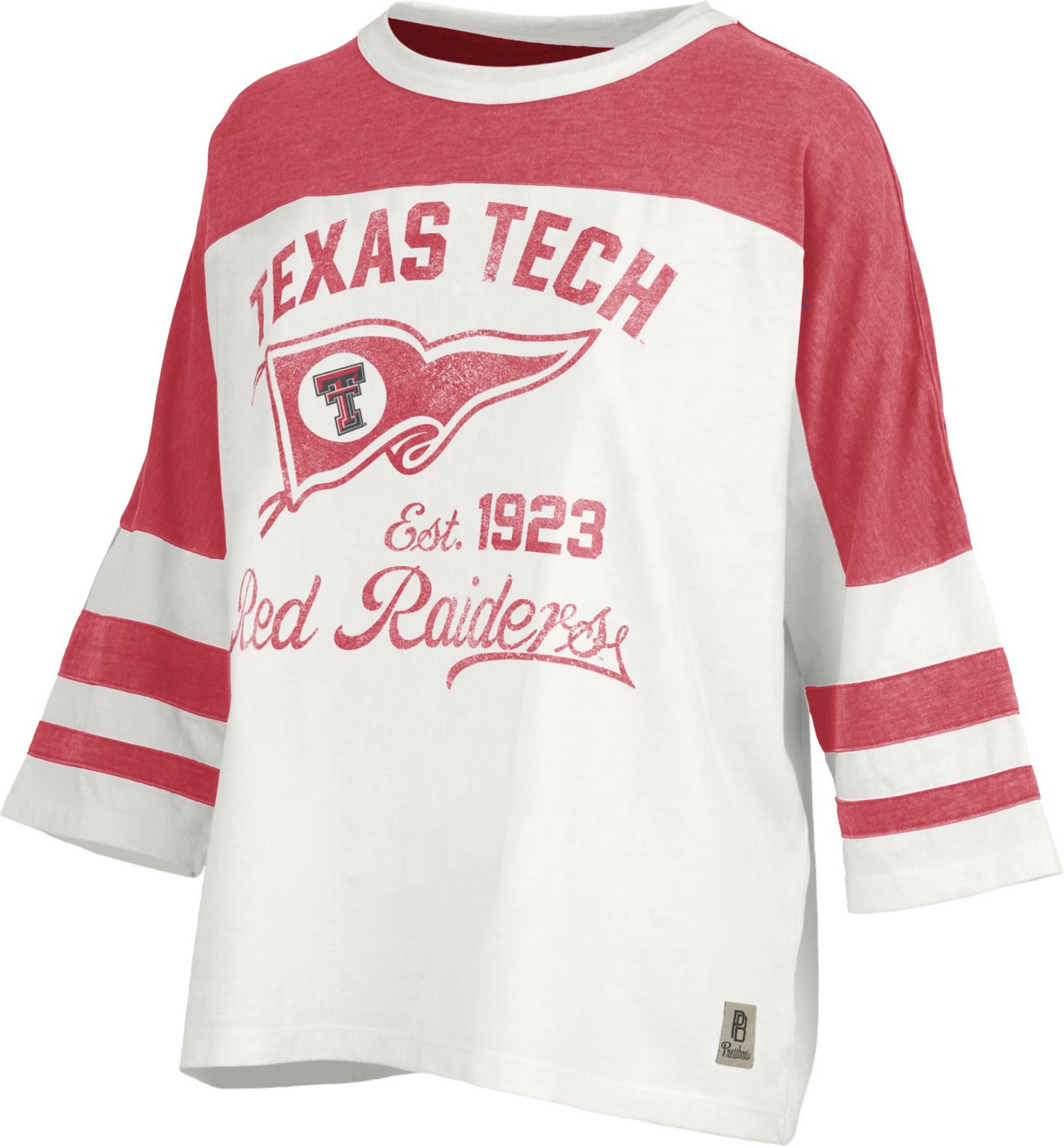 Three Square Women's Texas Tech University Vintage Wash High Five Oversized T-shirt