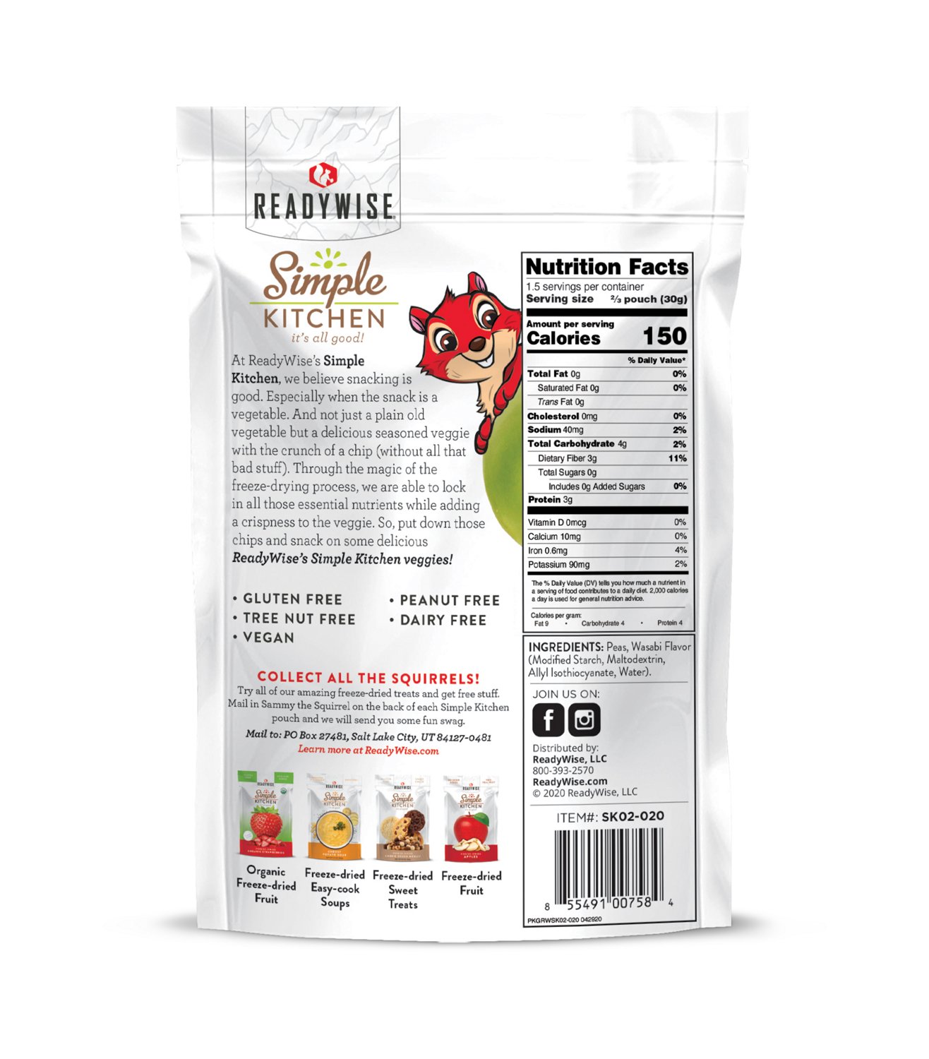 ReadyWise Simple Kitchen Wasabi Peas 6-Pack                                                                                      - view number 3
