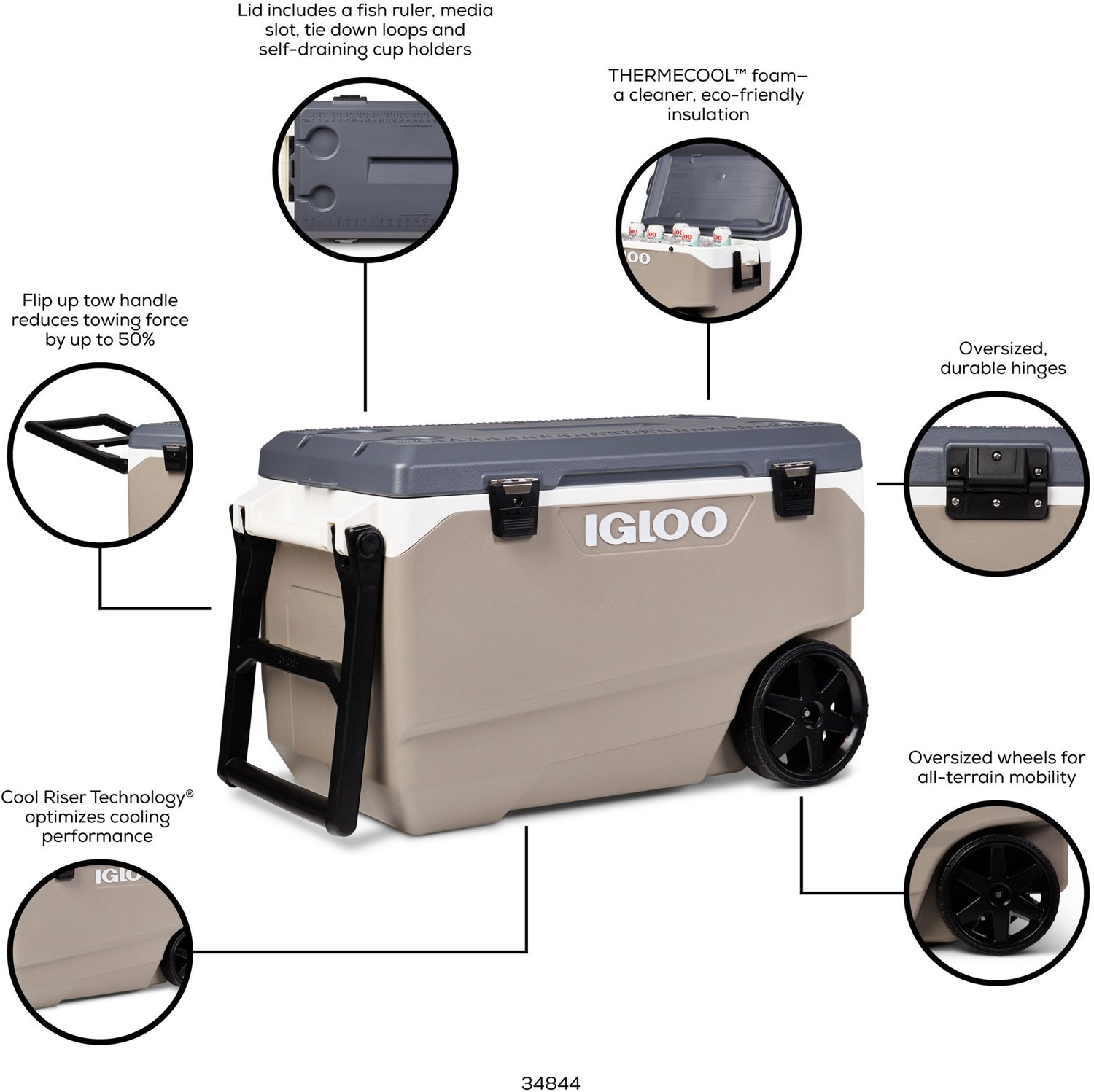 Igloo Latitude Roller 90 qt Cooler - view number 2