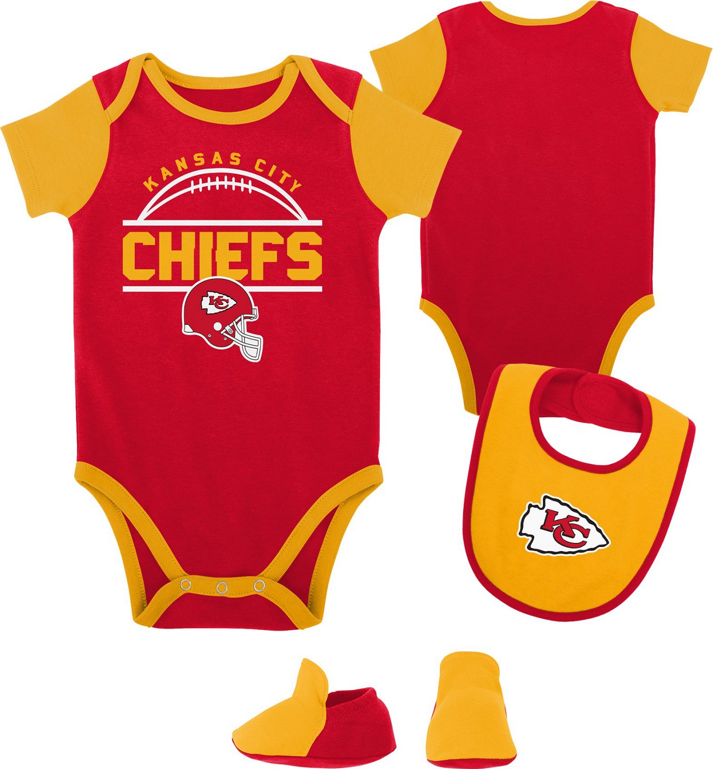 Outerstuff Infant Boys' Kansas City Chiefs Hand Off Graphic Creeper Red, 12 Months Infant - NFL Youth at Academy Sports