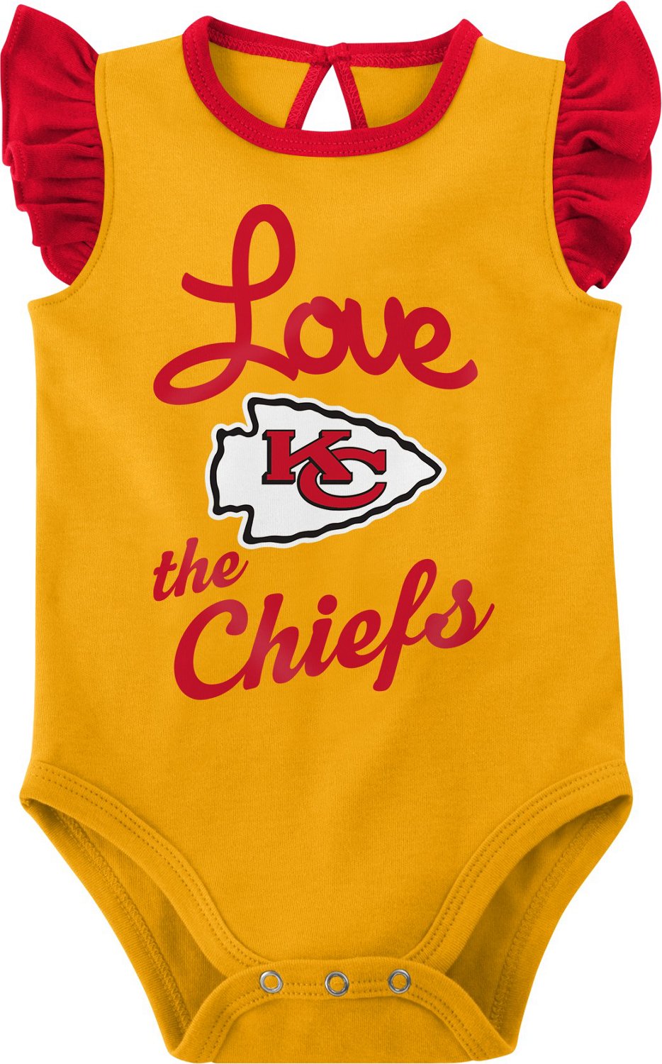 Outerstuff Infant Boys' Kansas City Chiefs Hand Off Graphic Creeper Red, 12 Months Infant - NFL Youth at Academy Sports