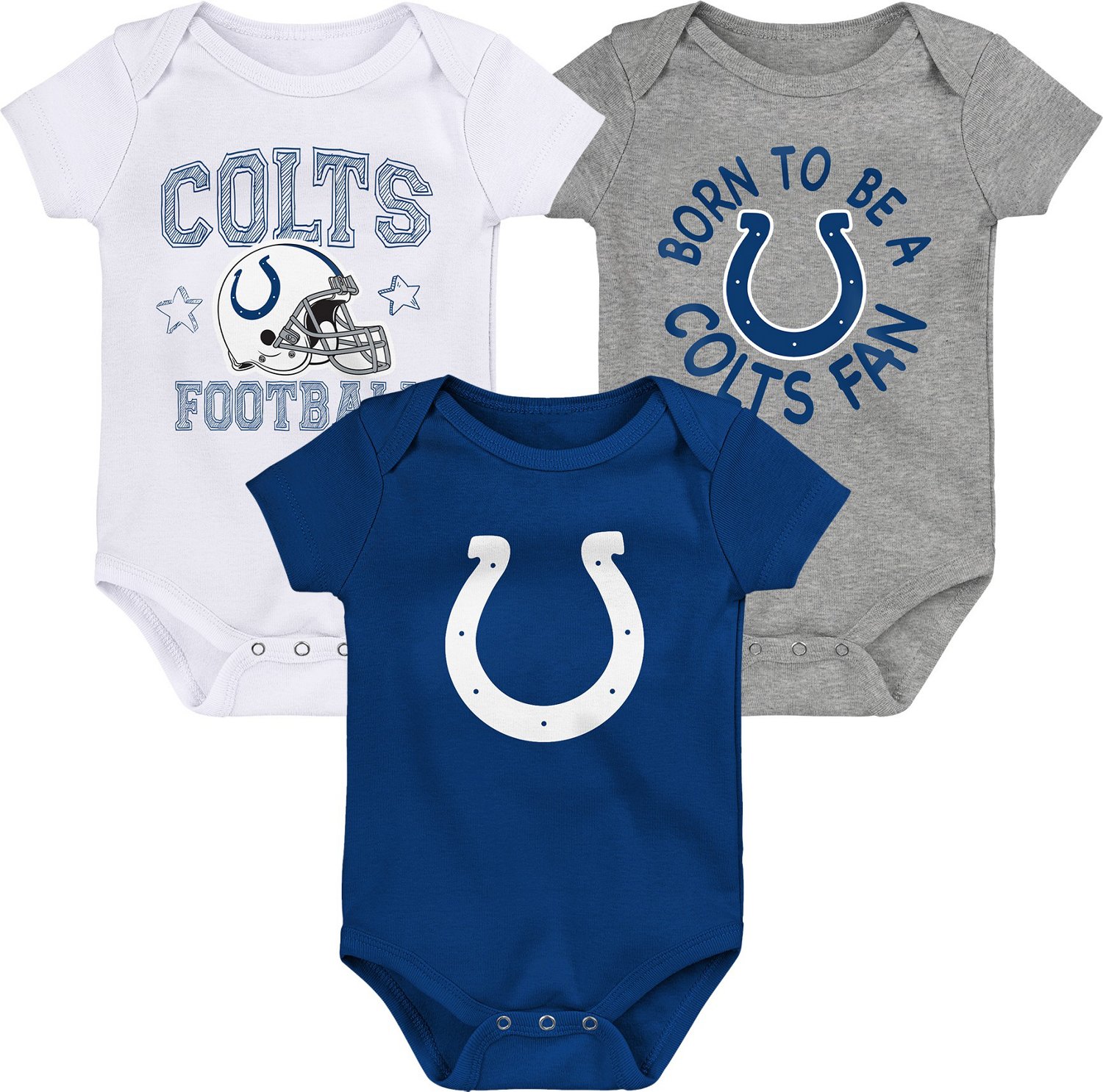 Outerstuff Infants' Indianapolis Colts Born to Be 3-Piece Creeper Onesie Set