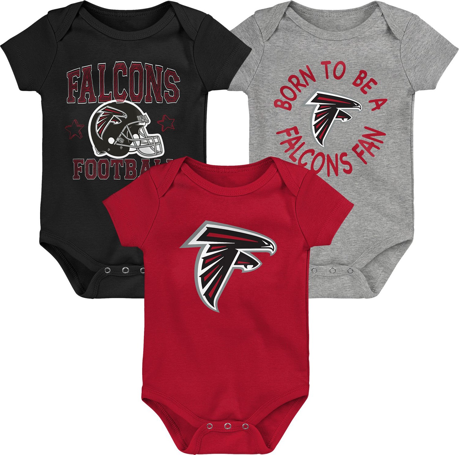 Outerstuff Infants' Atlanta Falcons Born to Be 3-Piece Creeper Onesie Set