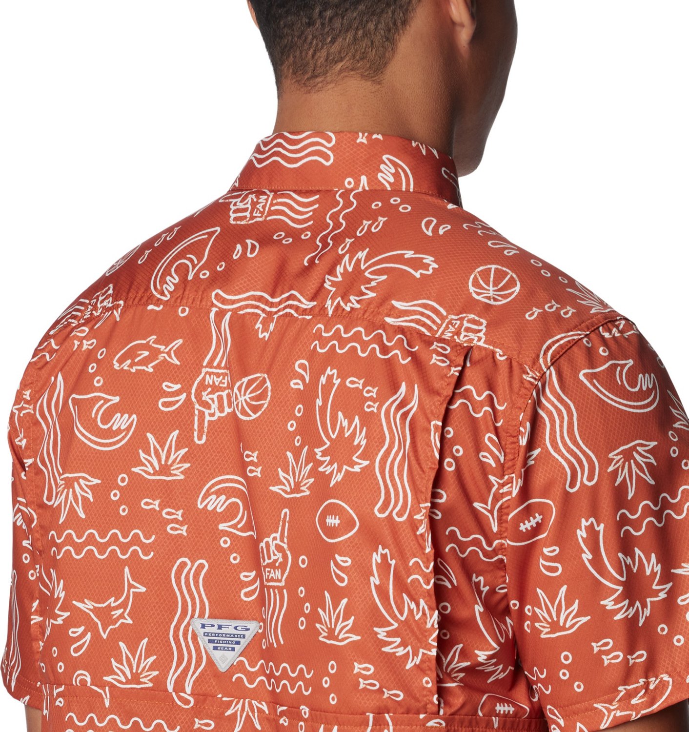Columbia Sportswear Men's University of Texas Super Slack Tide Fish Fan Button Down Shirt - view number 5