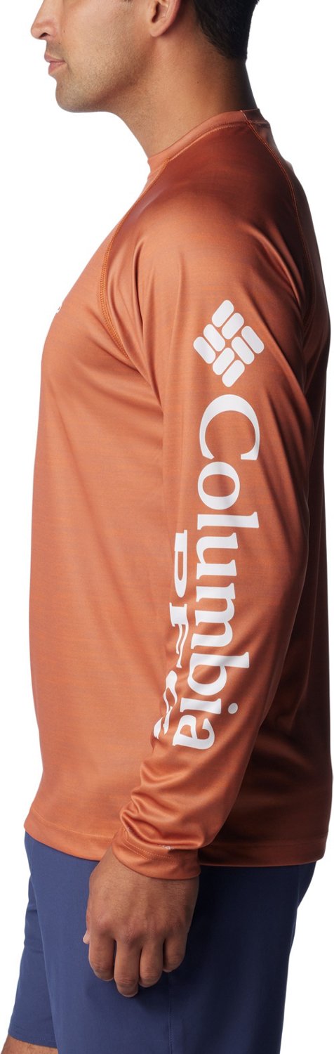 Columbia Sportswear Men's University of Texas PFG Terminal Tackle Heather Long Sleeve Shirt - view number 3