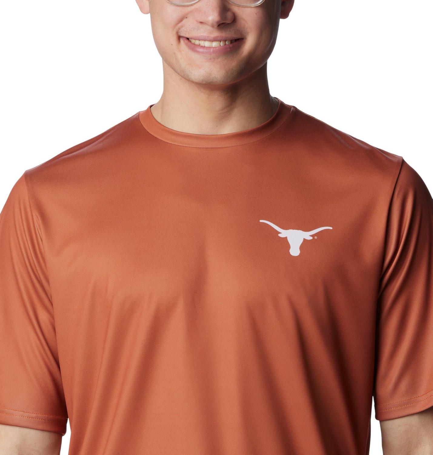 Columbia Sportswear Men's University of Texas Flag Terminal Tackle Short Sleeve Shirt - view number 4