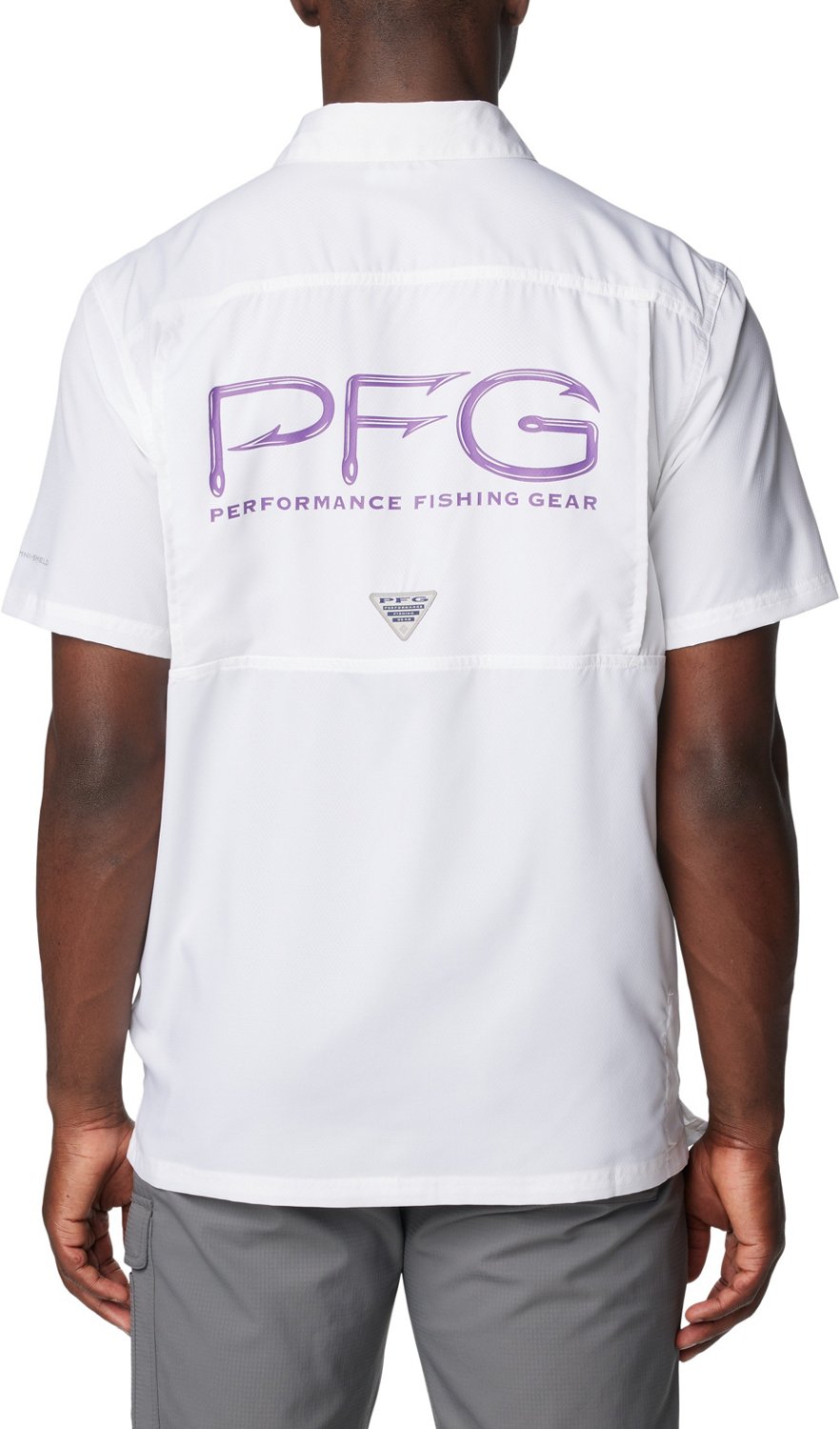 Columbia Sportswear Men's Louisiana State University PFG Slack Tide Camp Button Down Shirt - view number 2