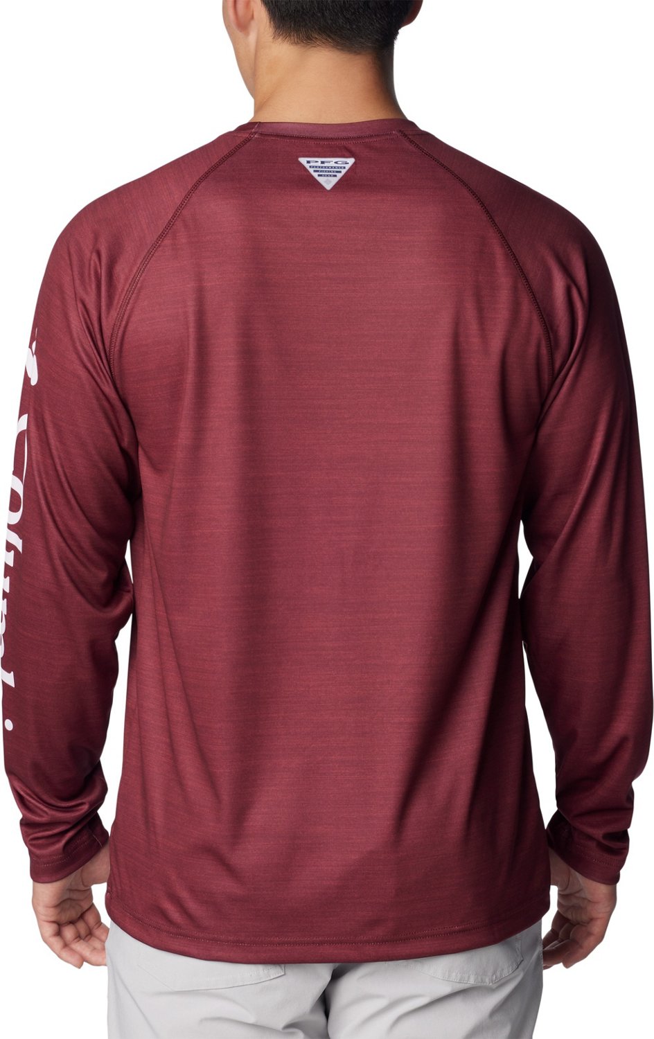 Columbia Sportswear Men's Texas A&M University PFG Terminal Tackle Heather Long Sleeve Shirt - view number 2