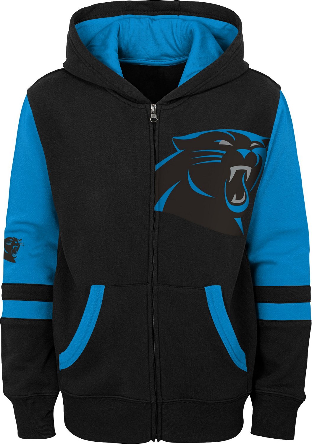 Outerstuff Boys' Carolina Panthers Stadium Full-Zip Fleece Hoodie