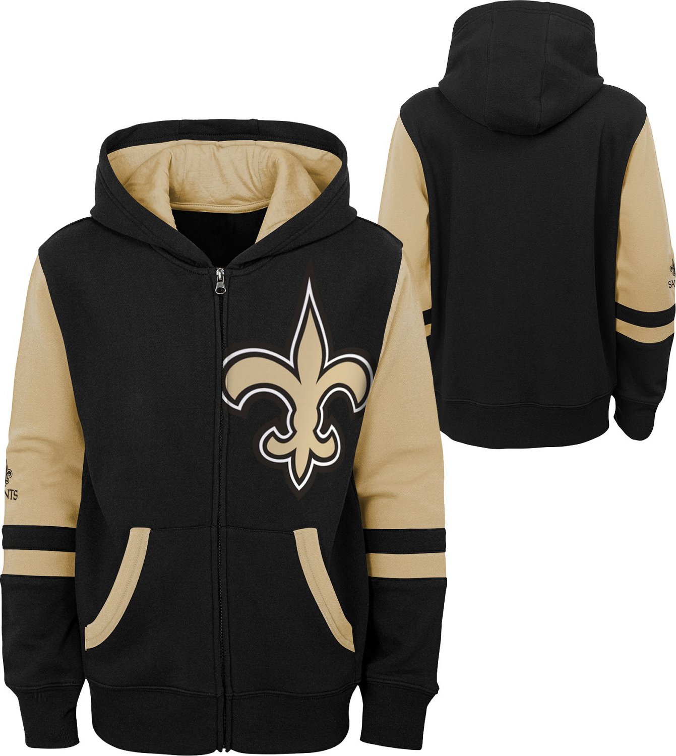 Outerstuff Boys' New Orleans Saints Stadium Full-Zip Fleece Hoodie