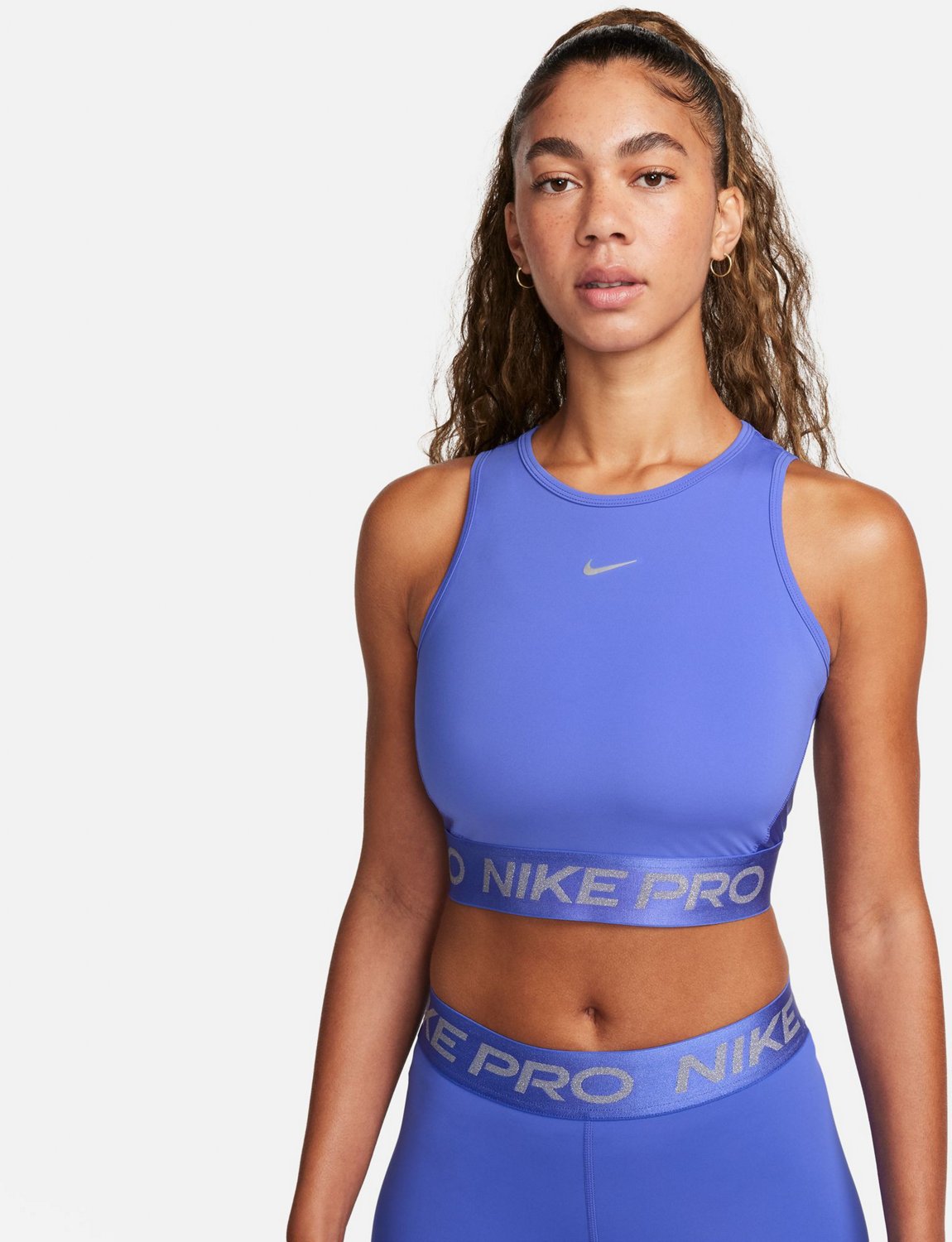 Nike Women's Dri-FIT Shine Cropped Tank Top | Academy