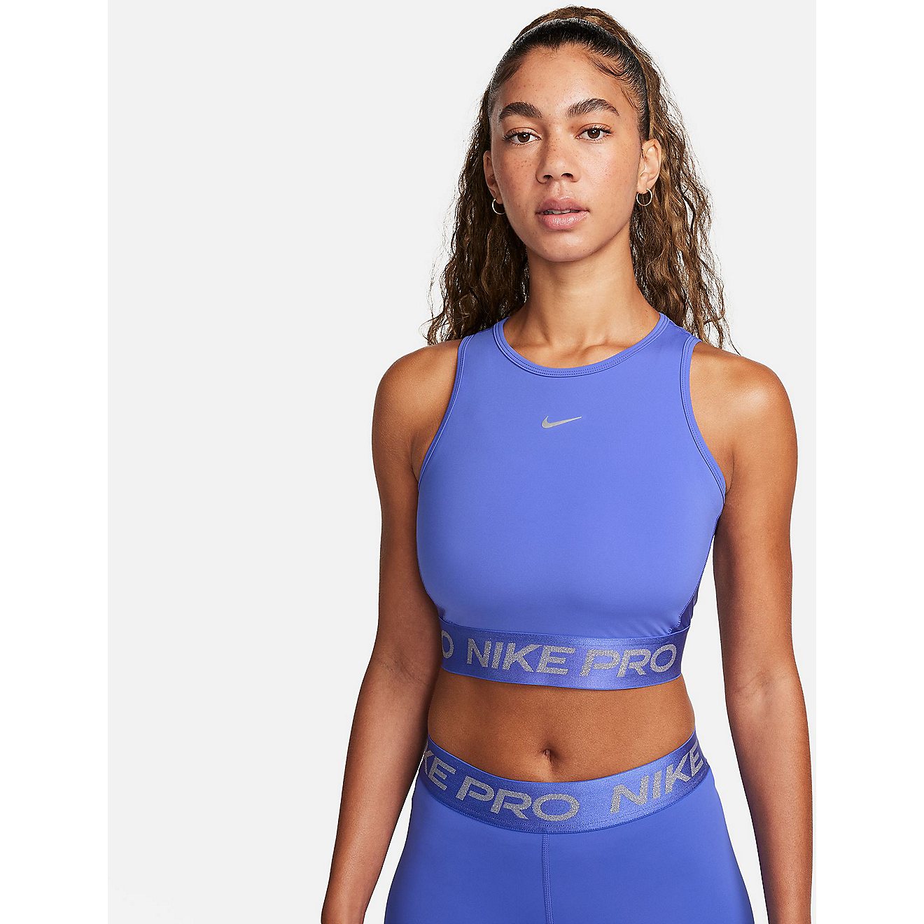 Nike Women's Dri-FIT Shine Cropped Tank Top | Academy