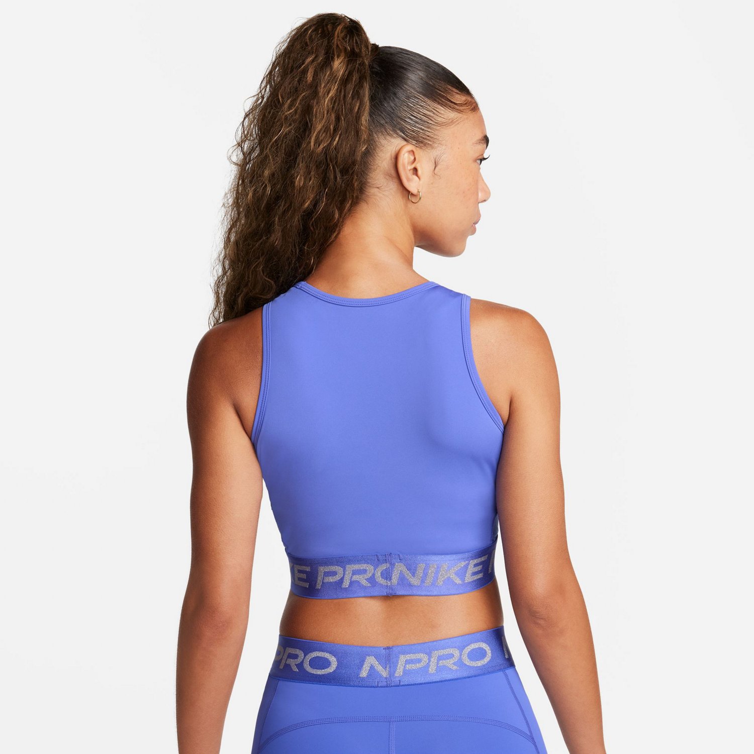 Nike Women's Dri-FIT Shine Cropped Tank Top - view number 2