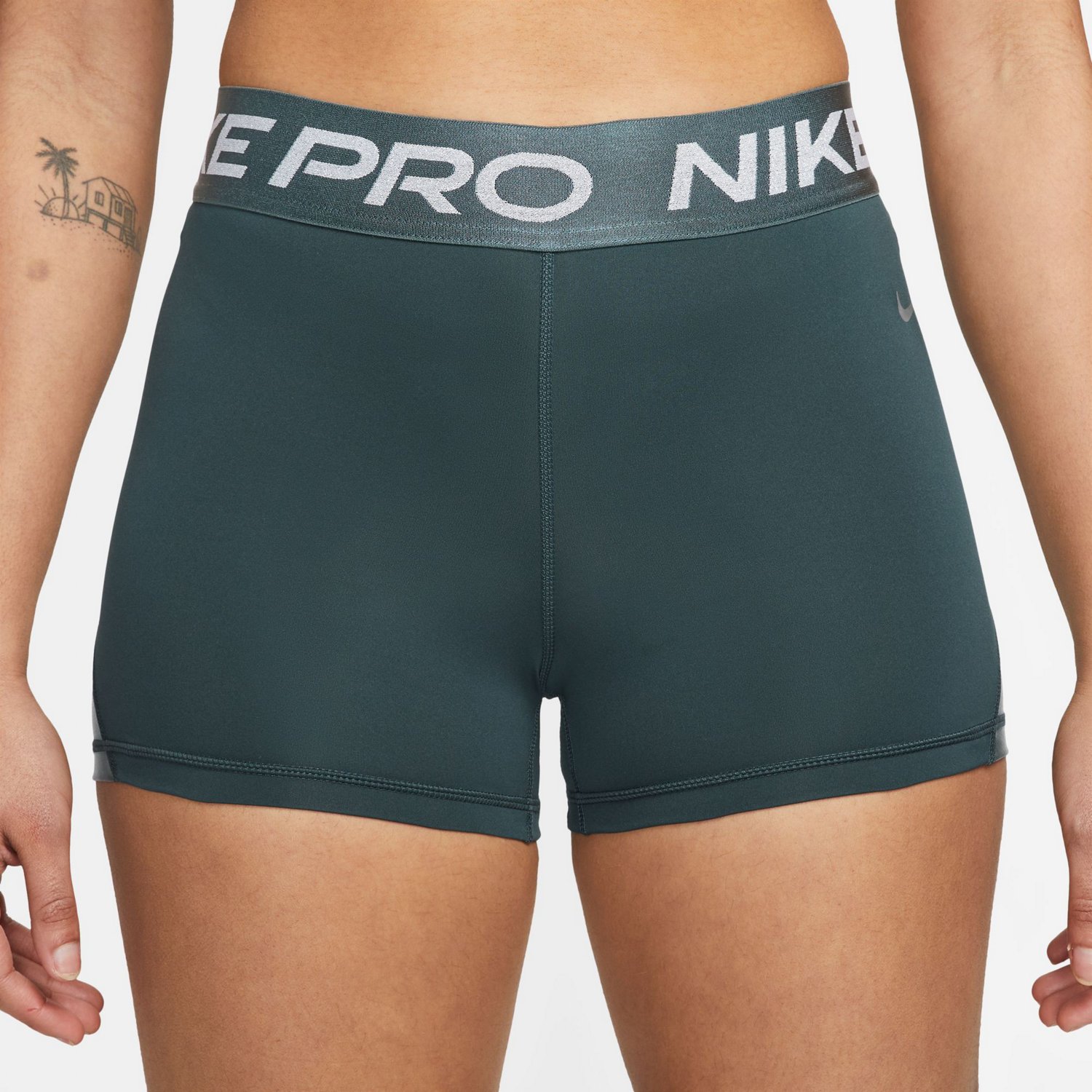 Nike Women's Pro Mid-Rise Shine Shorts 3 in