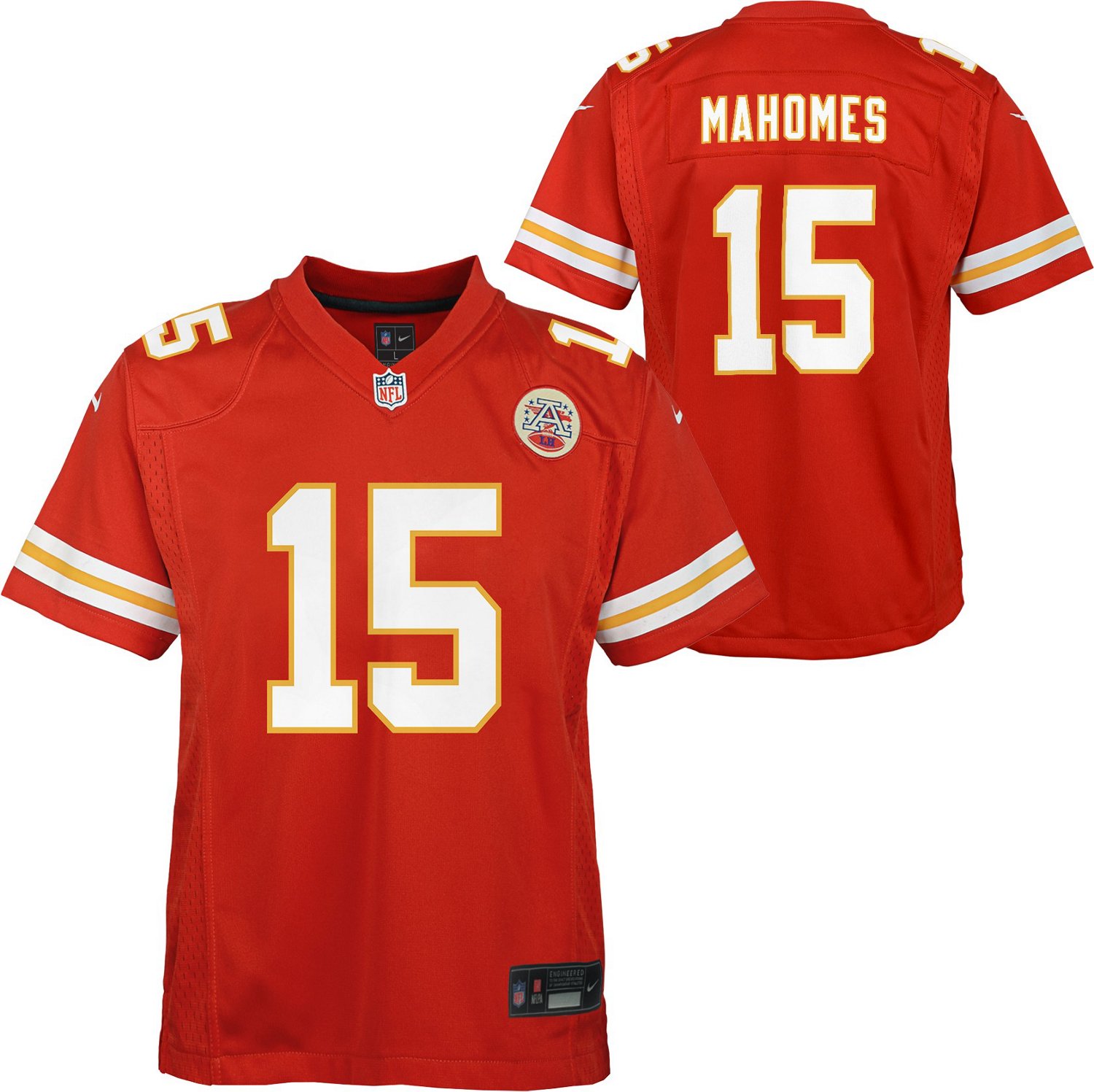 Nike Boys' Kansas City Chiefs Patrick Mahomes 15 NFL Game Team Jersey - view number 4