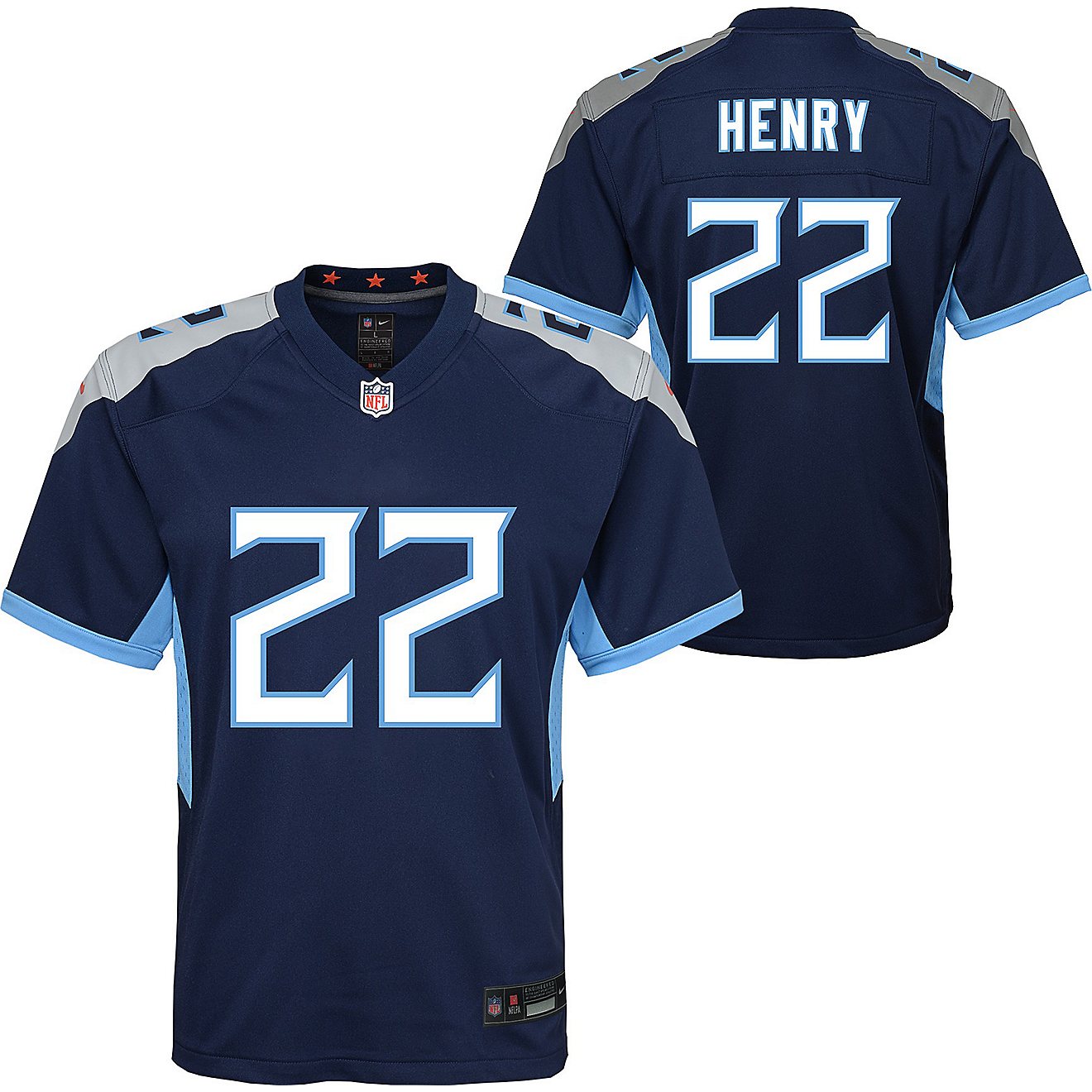 Nike Boys' Tennessee Titans Derrick Henry 22 NFL Game Team Jersey                                                                - view number 3