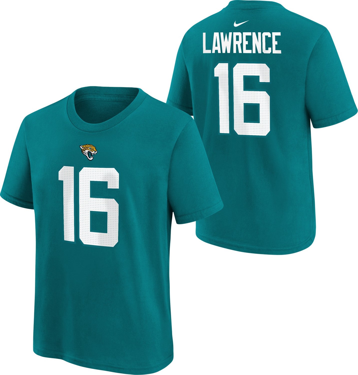 Nike Boys' Jacksonville Jaguars Trevor Lawrence 16 N&N T-shirt - view number 3