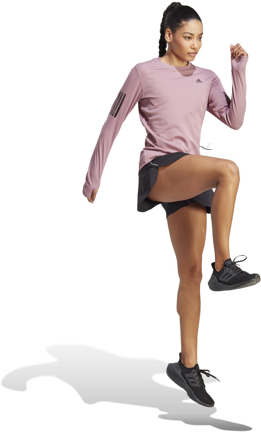 adidas Women's Own the Run Long Sleeve Graphic Tshirt Academy