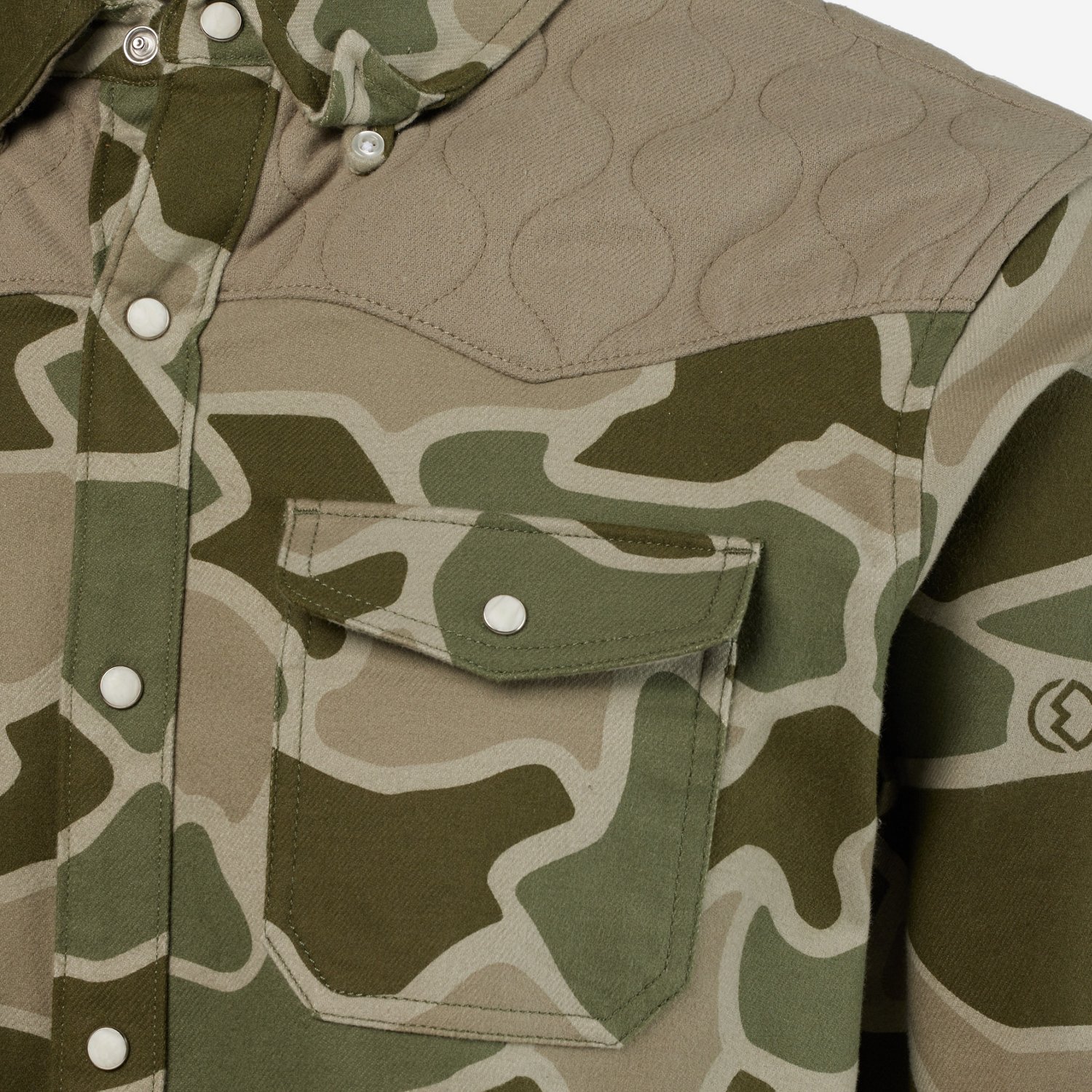 Magellan Outdoors Men's Pecos Ridge Quilted Yoke Camo Flannel ShirtJac Academy