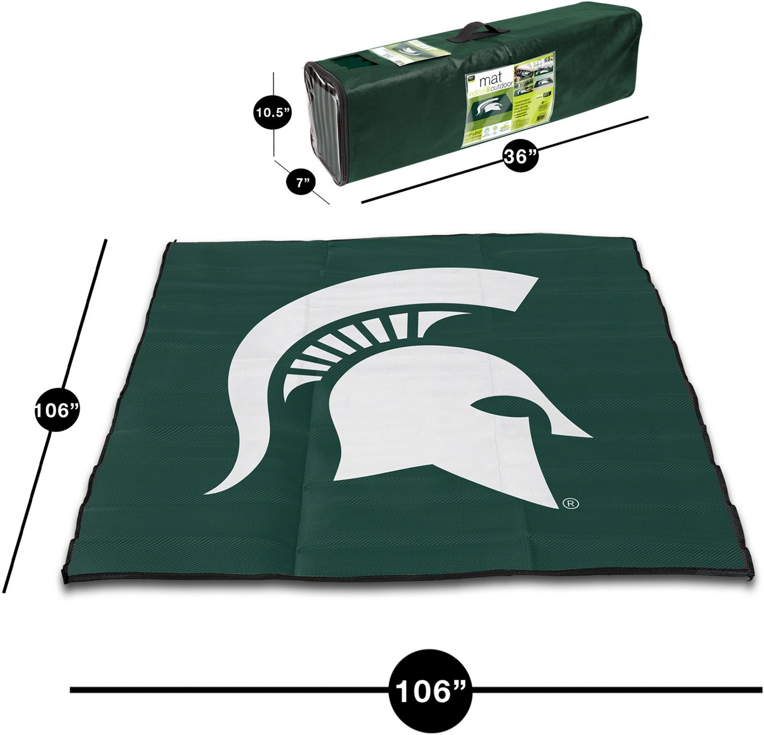 Smart Design Michigan State University Tailgate Picnic Patio Mat - view number 2