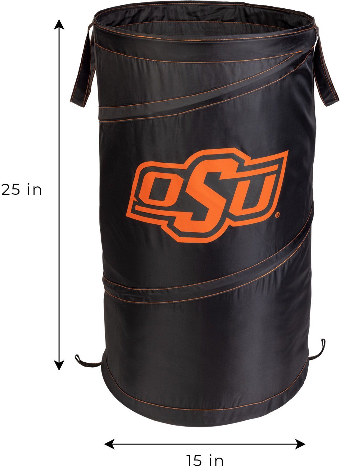 Smart Design Oklahoma State University Pop Up Spiral Collapsible Laundry Hamper - view number 2