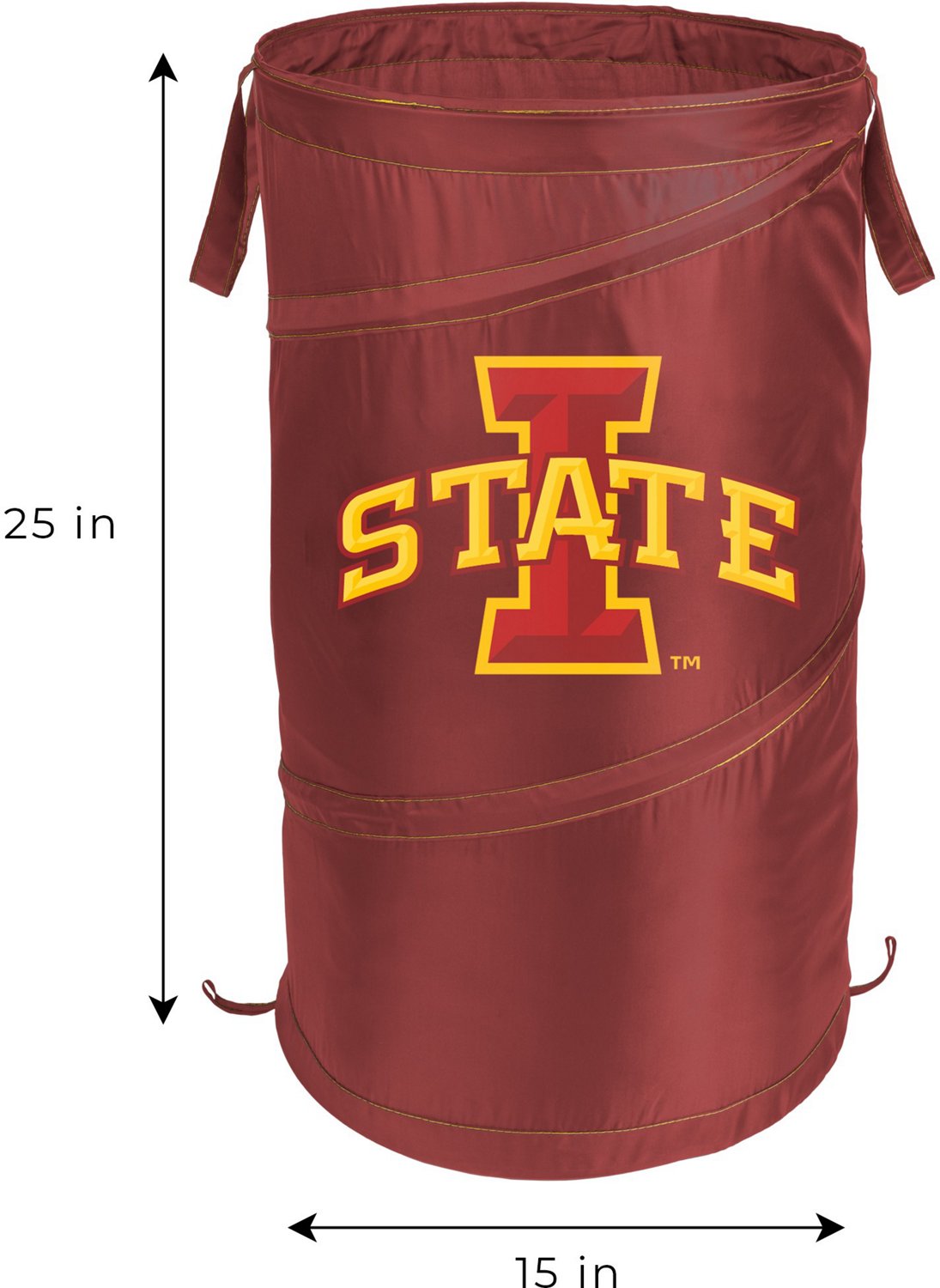 Smart Design Iowa State University Pop Up Spiral Collapsible Laundry Hamper - view number 2