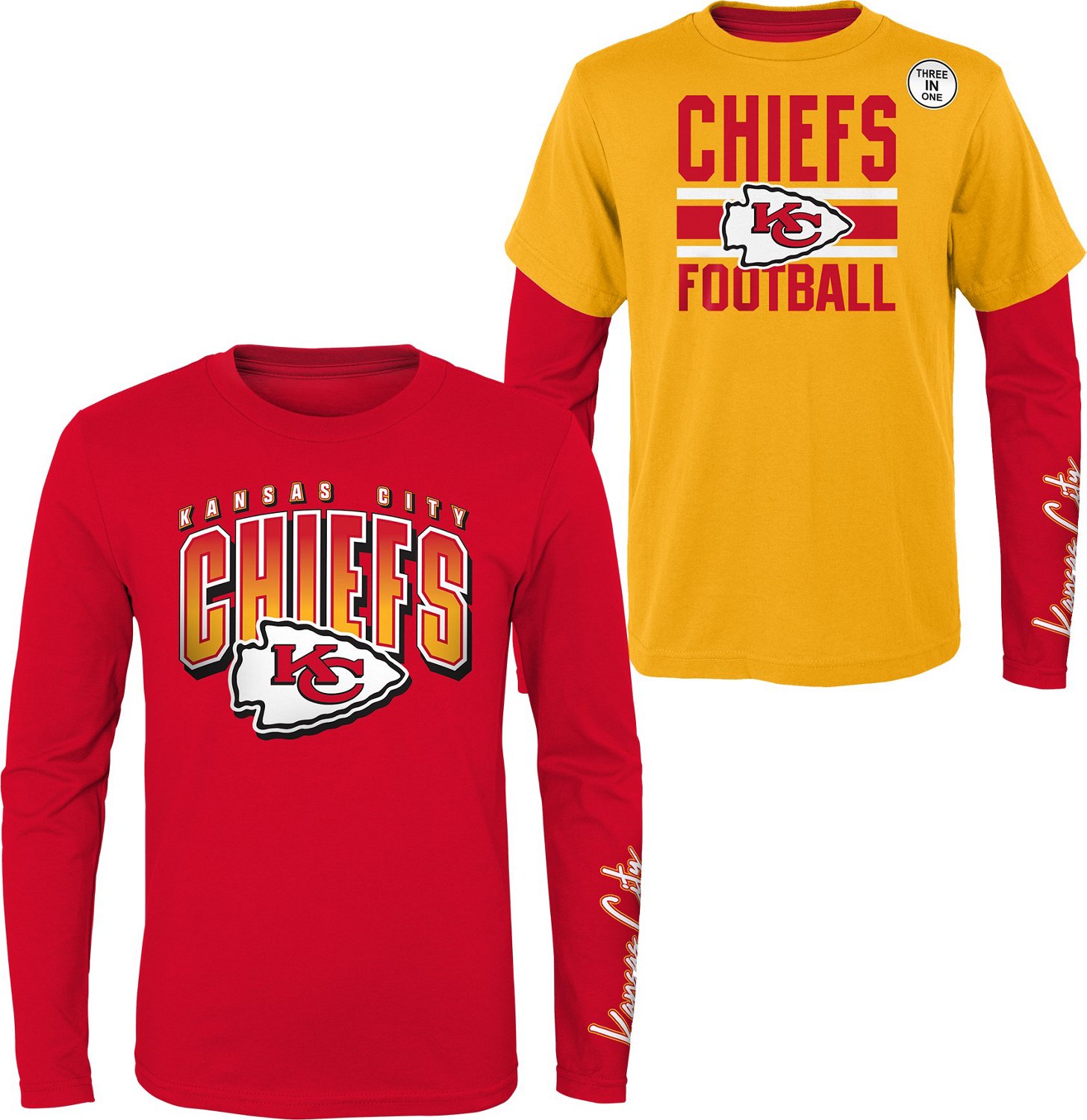 Outerstuff Boys' 4-7 Kansas City Chiefs Fan Fave 3-in-1 Combo T-shirt ...