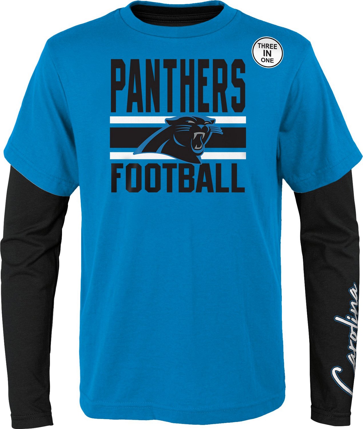 Outerstuff Boys' 8-20 Carolina Panthers Fan Fave 3-in-1 Combo T-shirt - view number 2