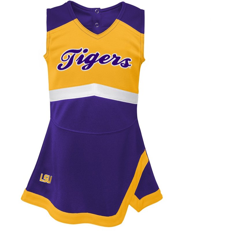 Outerstuff Toddlers' Louisiana State University Cheer Captain Dress Purple/Gold, 2 Toddler - NCAA Youth Apparel at Academy Sports