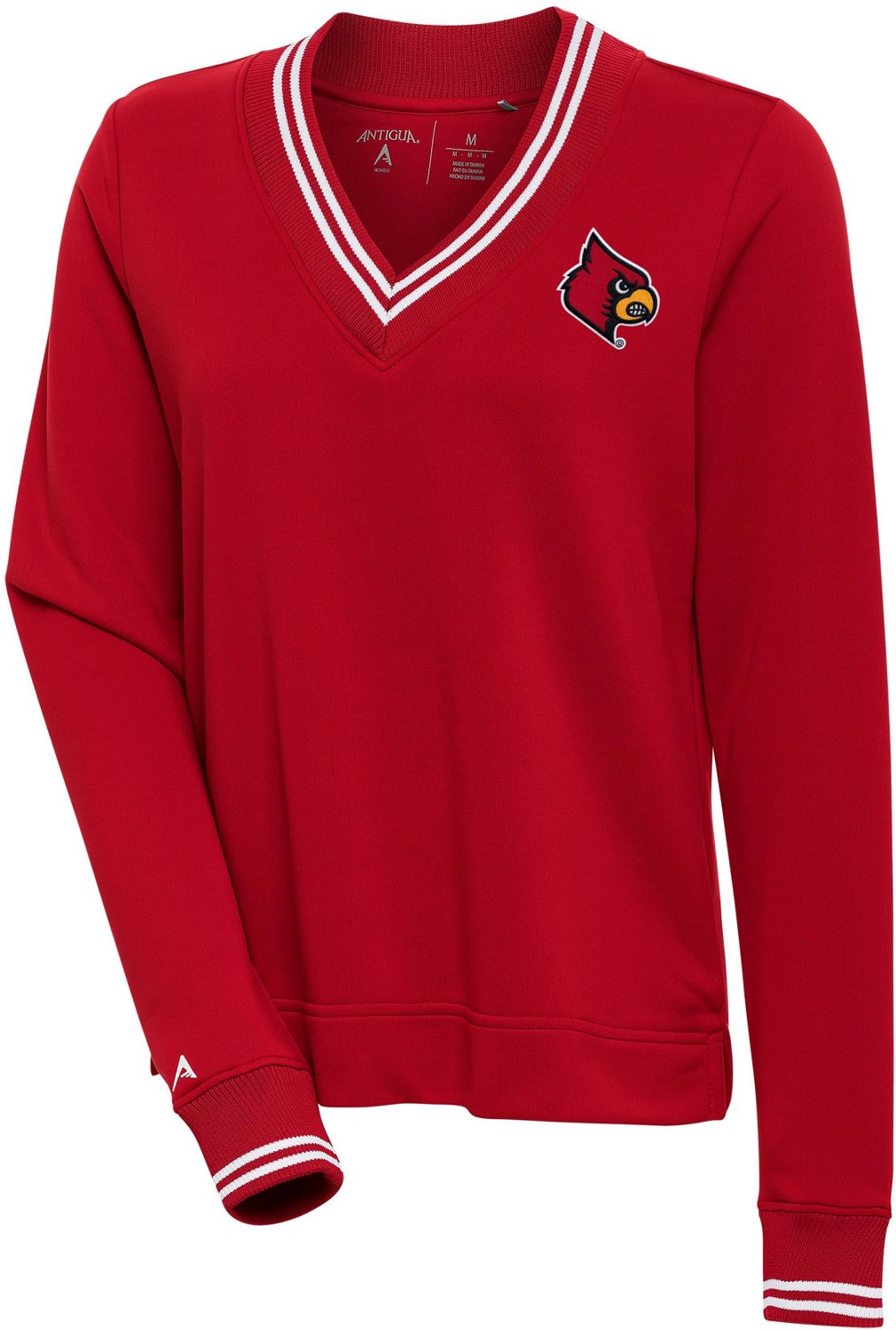 Boston Red Sox Antigua Women's Parker V-Neck Pullover Sweatshirt - Red
