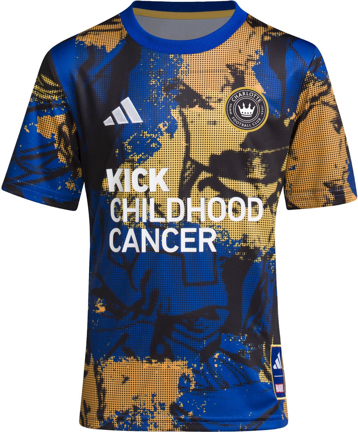 Adidas Youth Charlotte FC '23 Kick Childhood Cancer Jersey Bright Purple/Yellow, X-Large - Licensed Soccer at Academy Sports