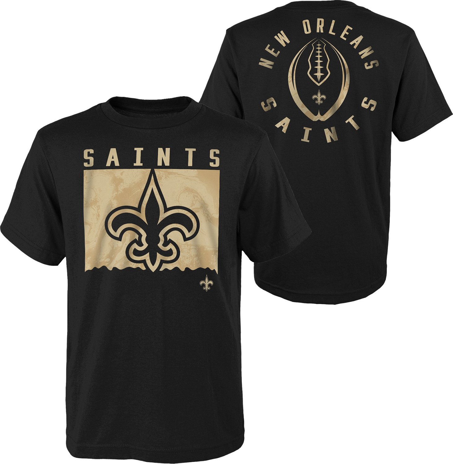 Outerstuff Boys' 8-20 New Orleans Saints Liquid Camo Logo Short Sleeve T-shirt - view number 3