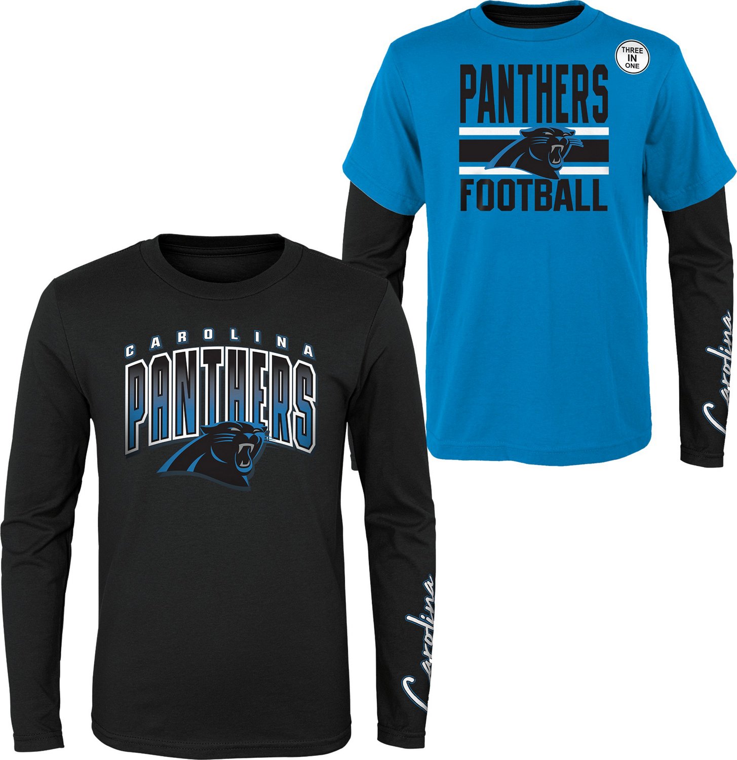 Outerstuff Boys' 4-7 Carolina Panthers Fan Fave 3-in-1 Combo T-shirt - view number 1