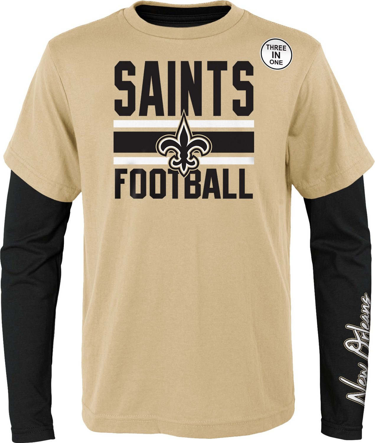 Outerstuff Boys' 8-20 New Orleans Saints Fan Fave 3-in-1 Combo T-shirt - view number 2