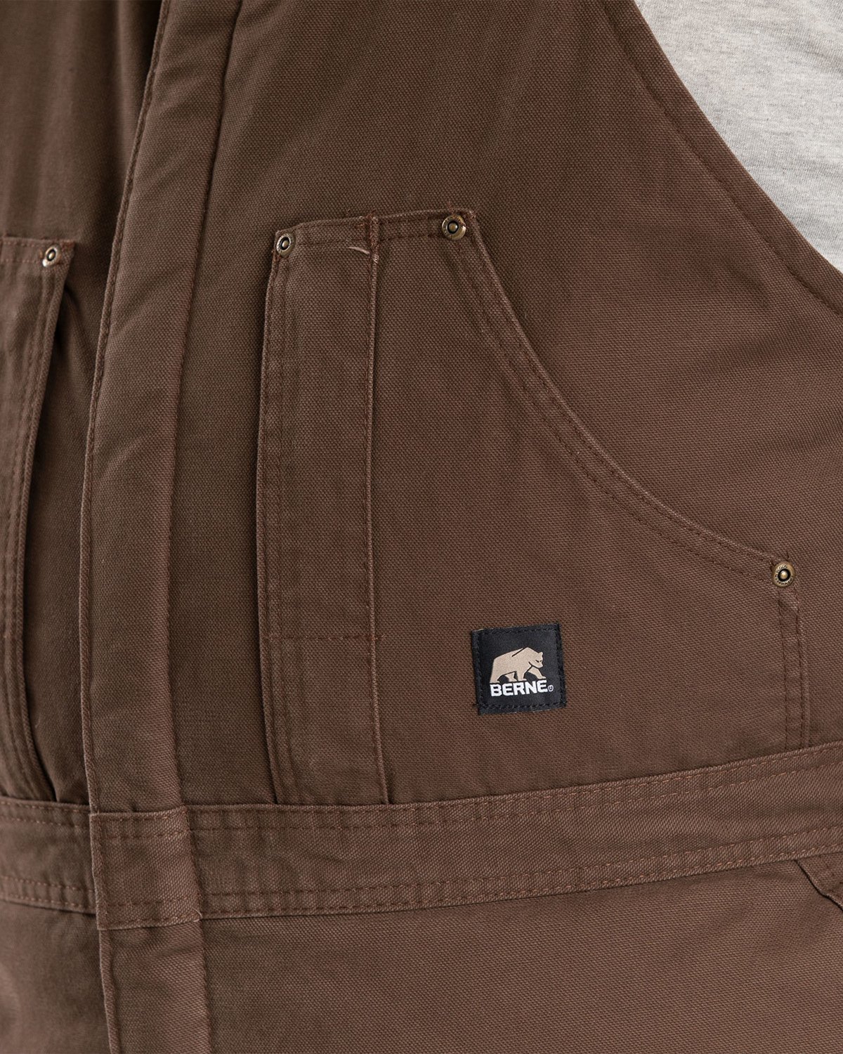 Berne Men's Original Washed Insulated Bib Overalls - view number 5