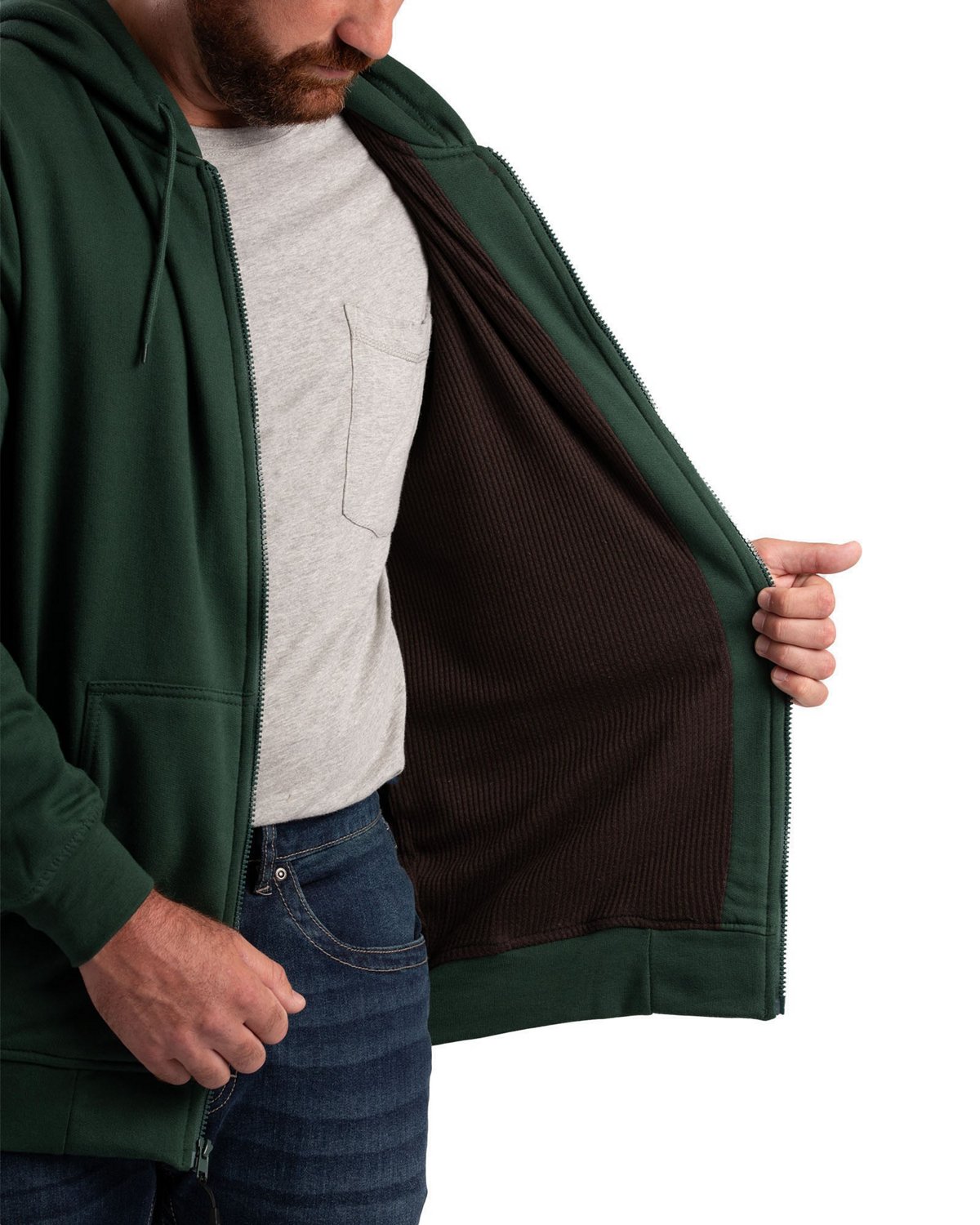 Berne Men's Thermal Lined Hooded Sweatshirt - view number 3