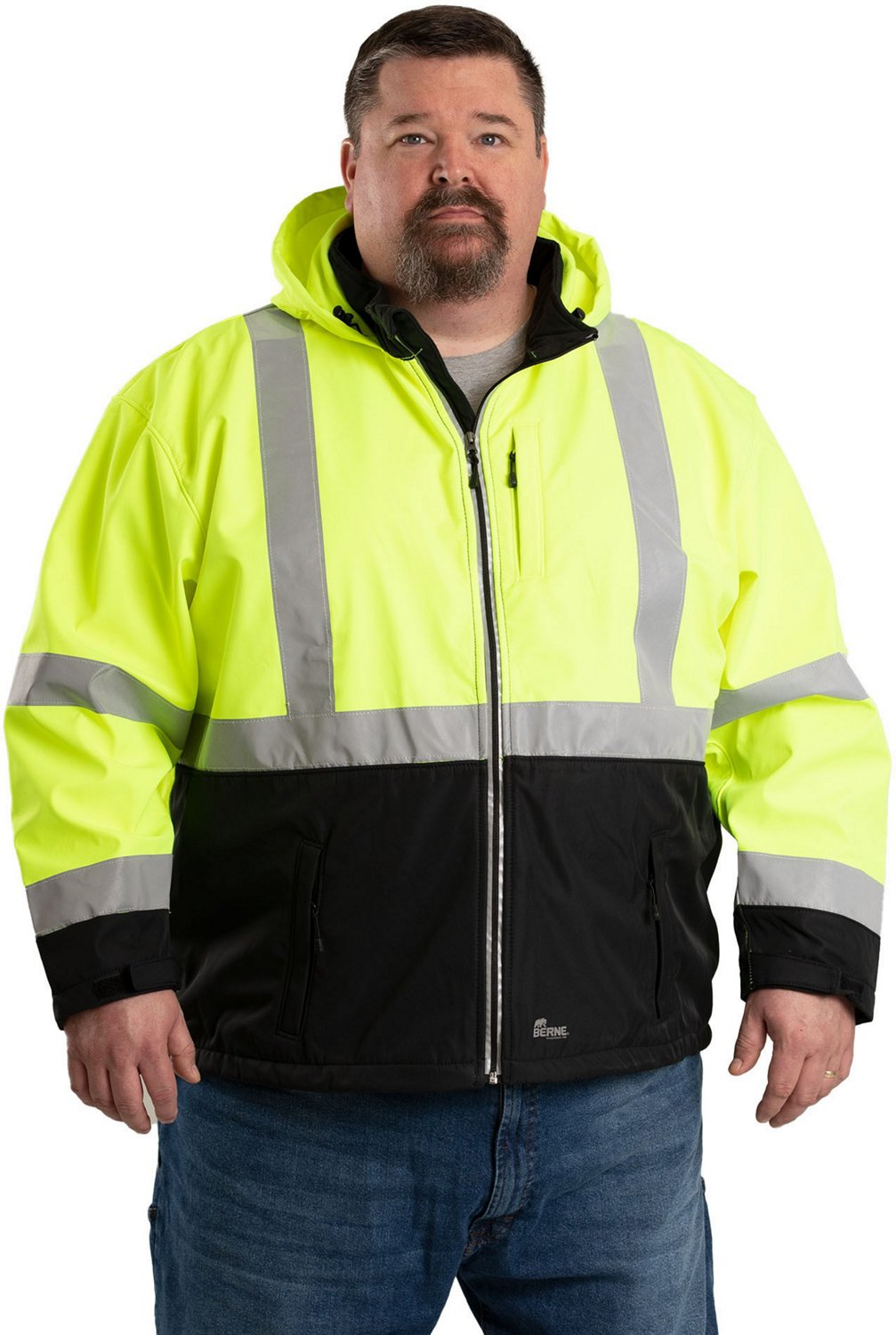 Berne Men's Hi-Visibility Softshell Jacket - view number 4
