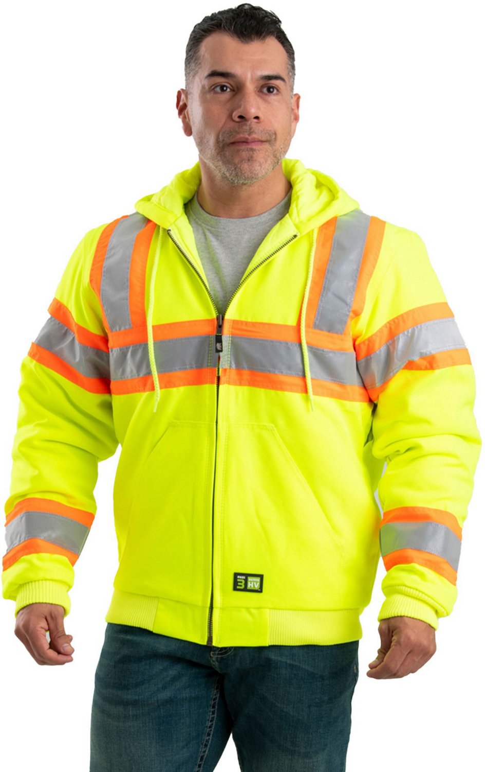 Berne Men's Hi-Visibility Hooded Active Jacket - view number 3