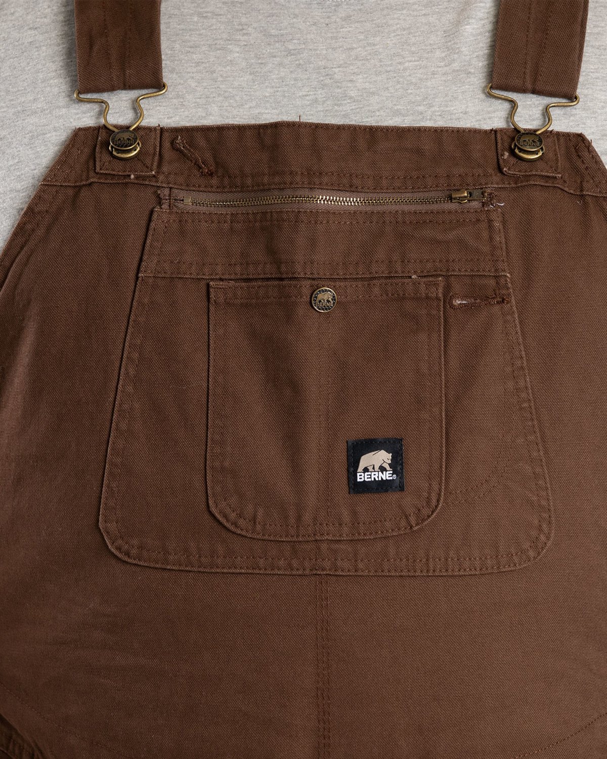 Berne Men's Unlined Washed Duck Bib Overalls - view number 4