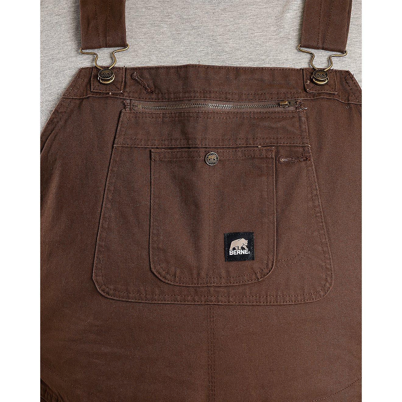 Berne Men's Unlined Washed Duck Bib Overalls                                                                                     - view number 3