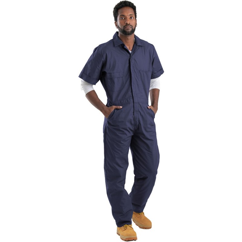 Berne Heritage Mens Big and Tall Short Sleeve Workwear Coverall, 6x-large, Blue
